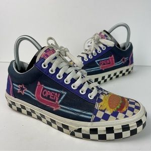 Vans Old Skool Low Custom Culture Diner Sneakers Men’s Size 8